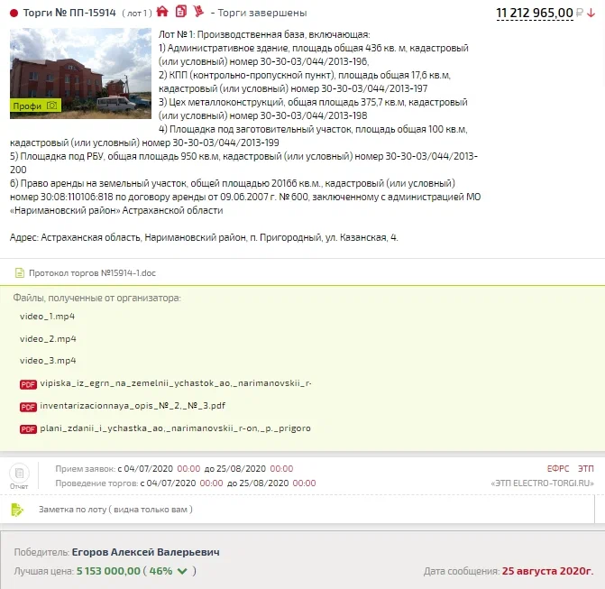 Карточка TBankrot: подтверждённый кейс №96
