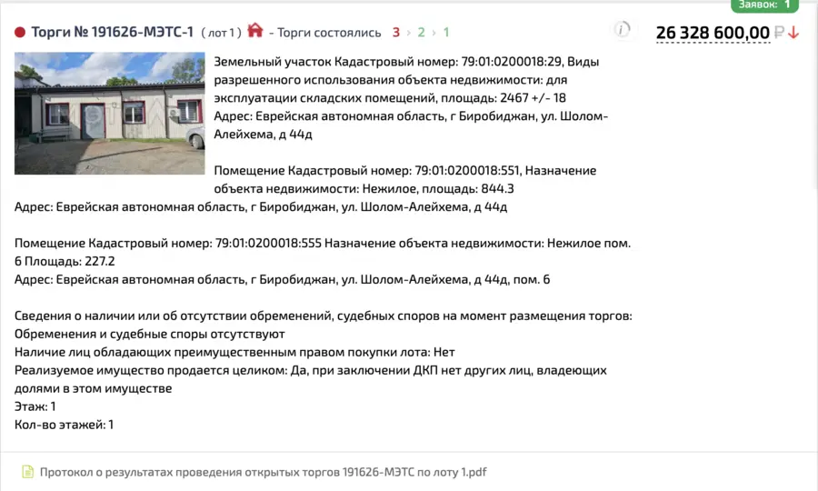 Карточка TBankrot: подтверждённый кейс №15