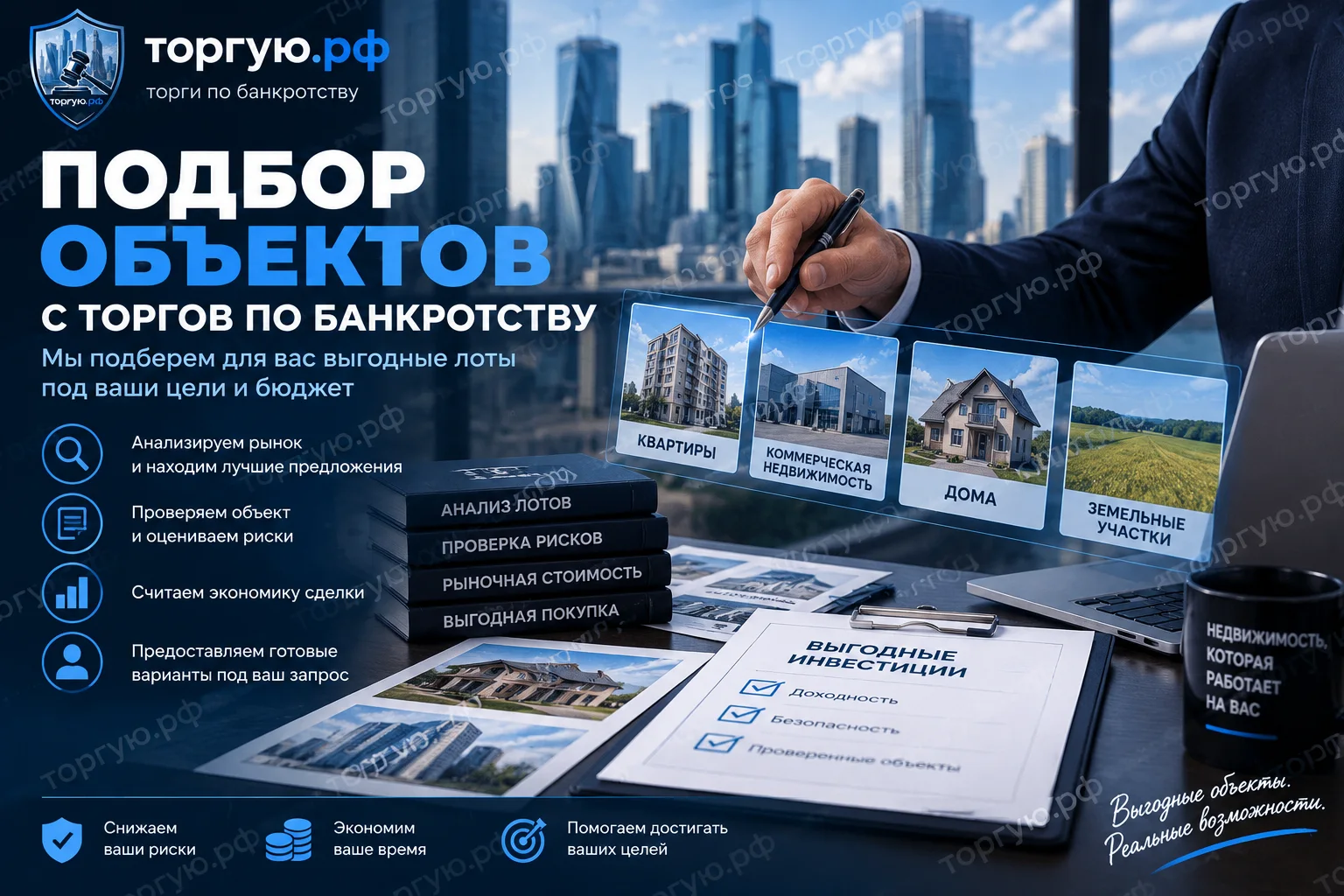 Подбор объектов на торгах по банкротству