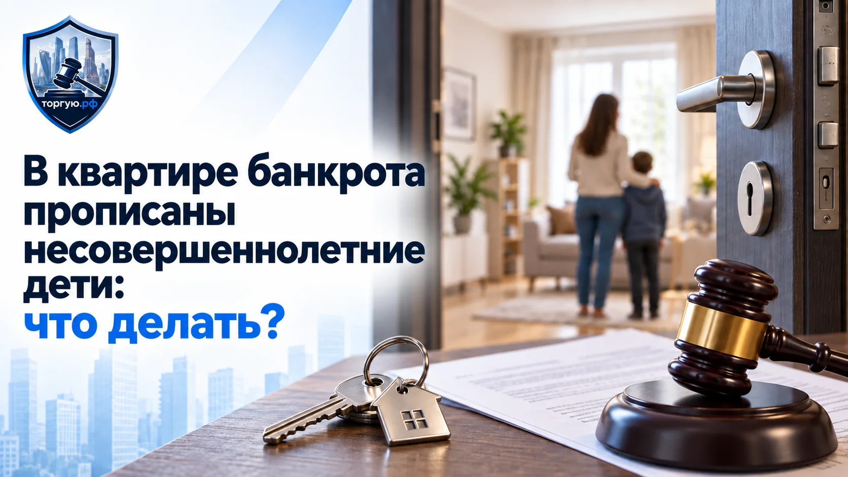 Несовершеннолетние дети зарегистрированы в квартире банкрота, продаваемой на торгах