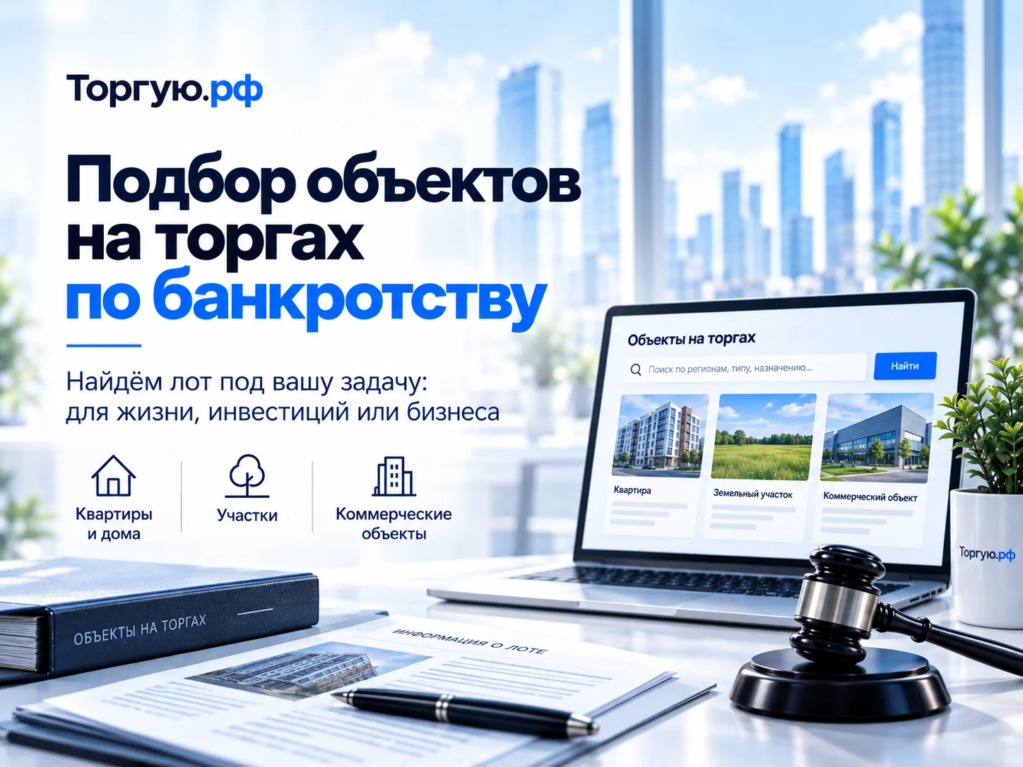 Подбор объектов на торгах по банкротству