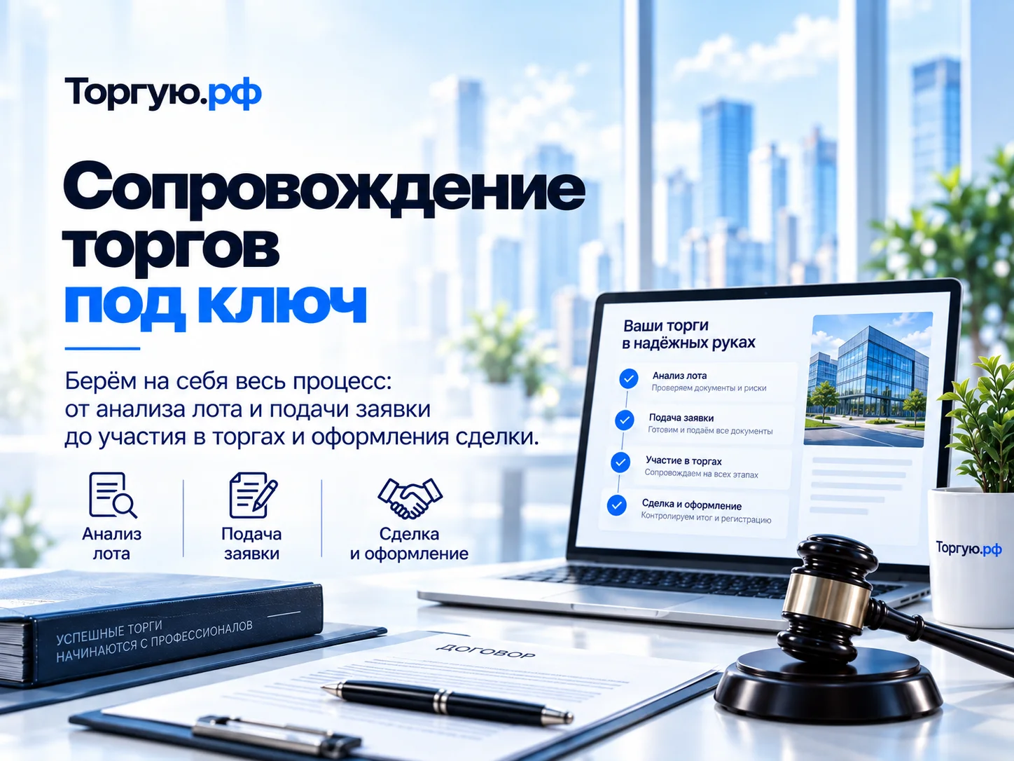 Сопровождение участия в торгах по банкротству