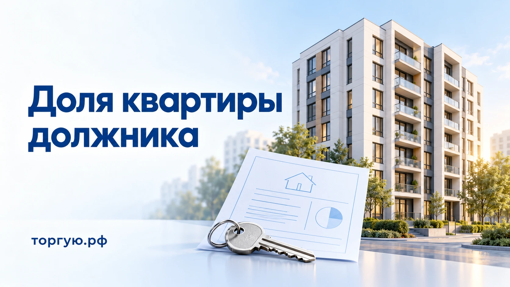 Доля квартиры должника: жилой дом, документ о праве и ключи.
