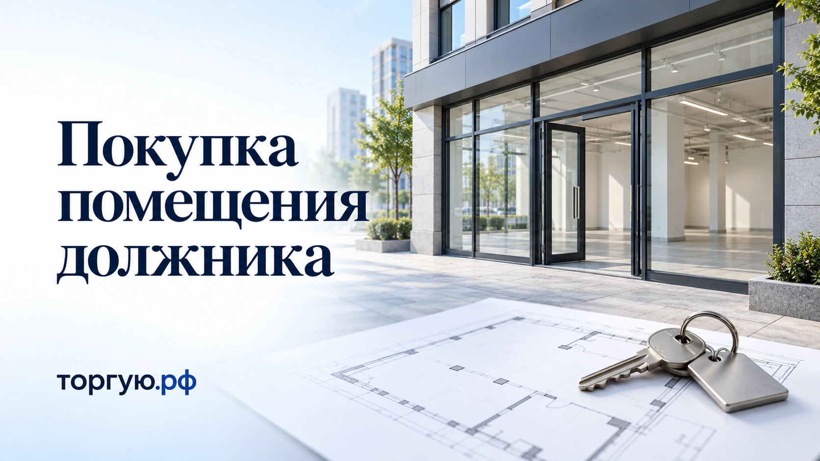 Нежилое помещение с отдельным входом, план и ключи. Покупка помещения должника — торгую.рф.