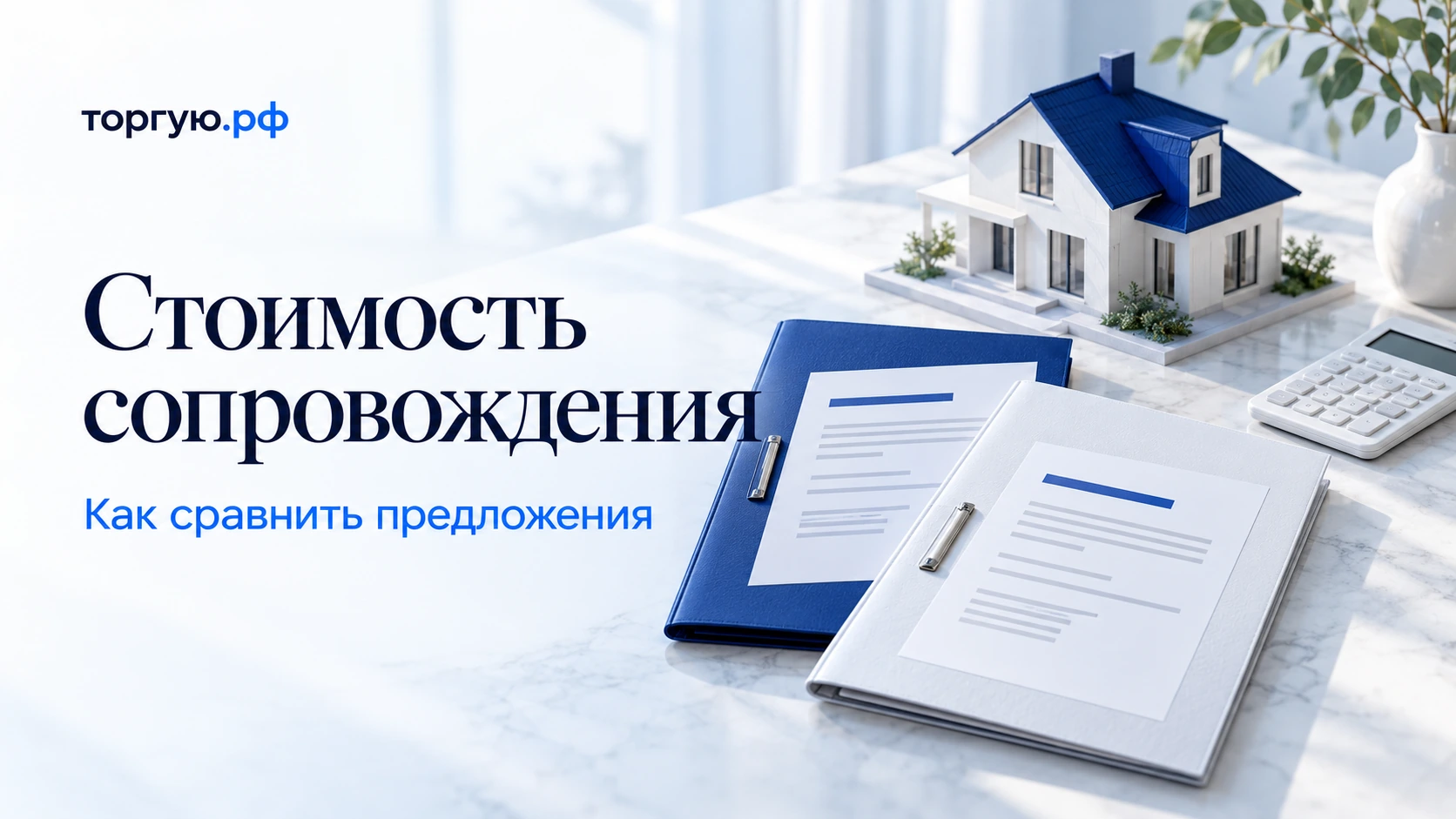 Две папки с предложениями и калькулятор: сравнение стоимости сопровождения торгов по банкротству