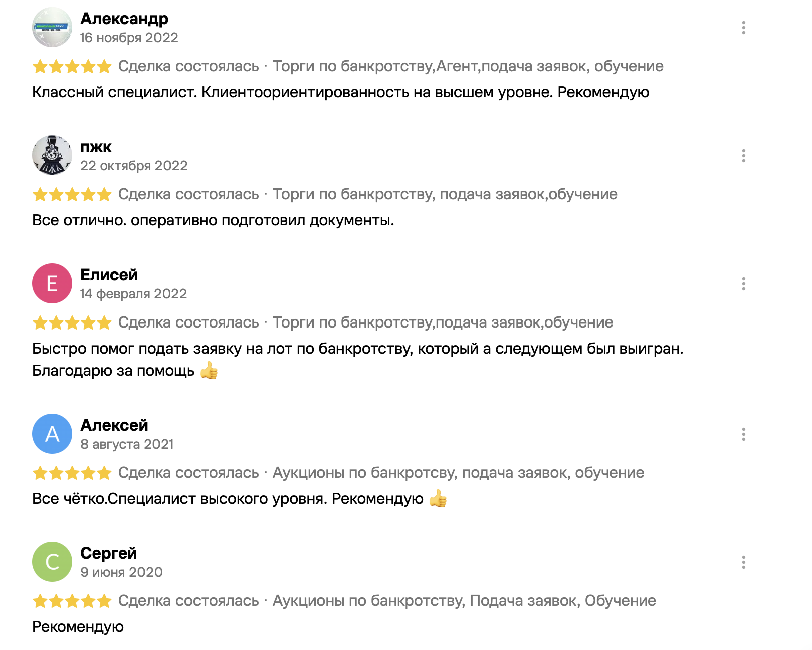 Подтверждение результата клиента Елисей — Авито